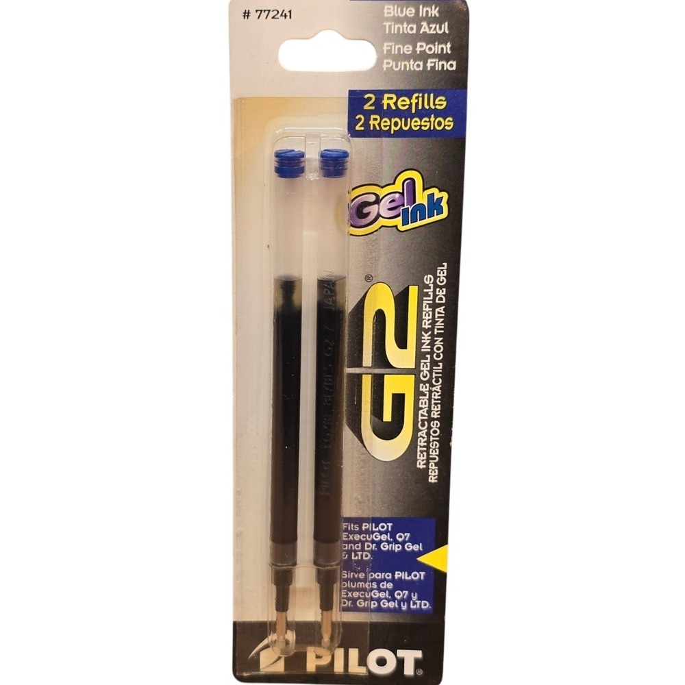 Pilot #77241 G2‎ Gel Ink 2 Refills Blue Ink Fine Point Retractable Q7